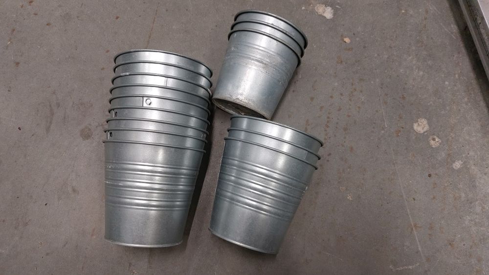 Doniczki/osłonki metalowe IKEA Socker - 12 / 10,5 cm - wiele sztuk