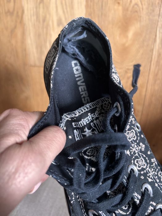 Sneakersy Converse All star czarne wzór bandana 37.5