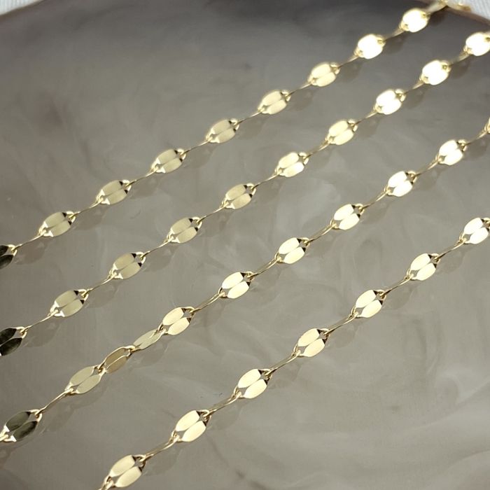 ZŁOTY łańcuszek 2mm splot pełen blasku PRÓBA 585 (14K) długość 45 cm