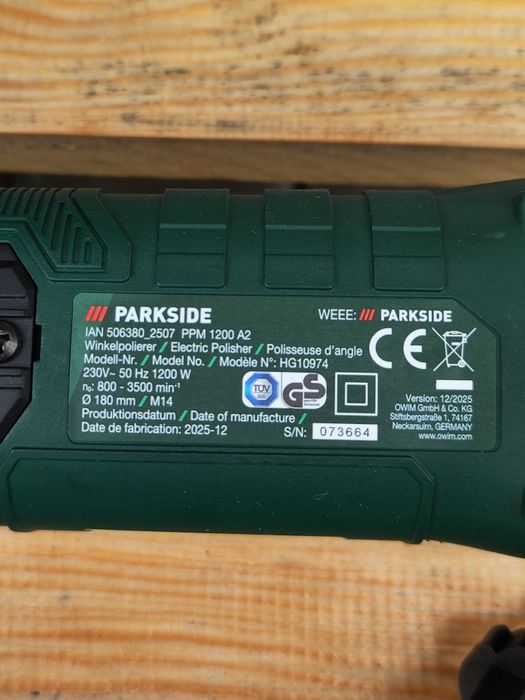 Полірувальна машина PARKSIDE PPM 1200 A2 180 мм