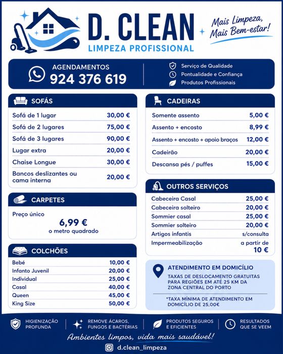 Limpezas sofas higienizacao