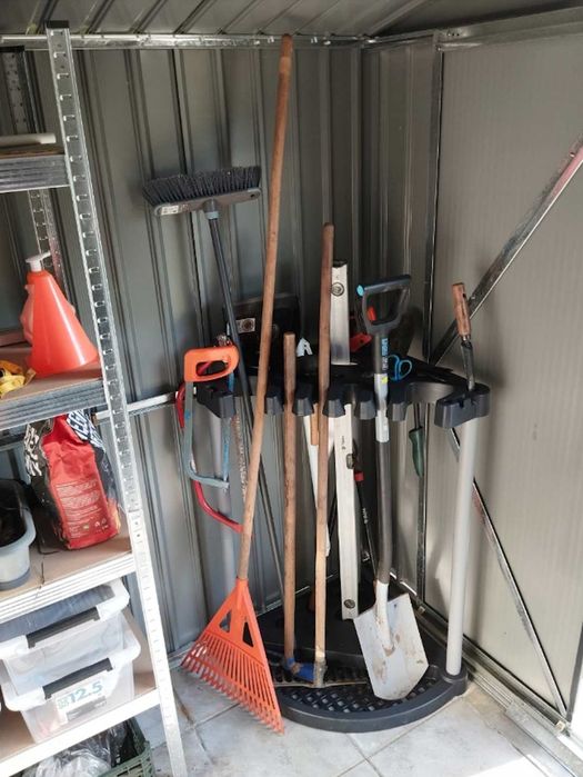Wytrzymały Stojak Na Narzędzia Ogrodowe Narożny Organizer Garaż Ogród