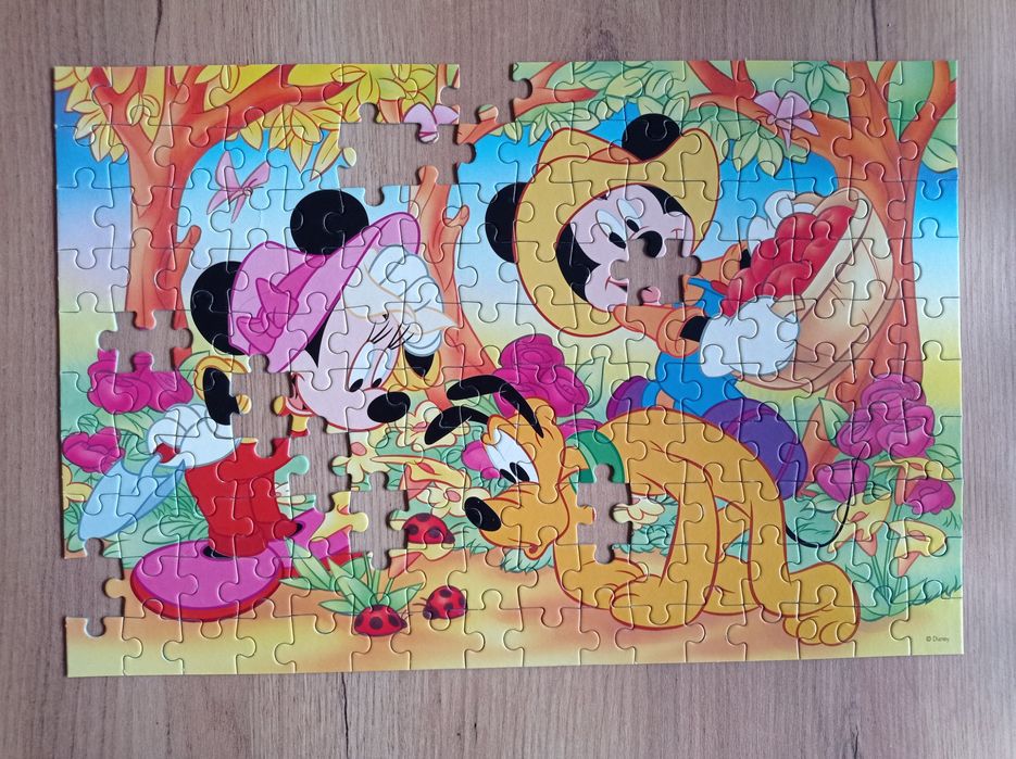 Puzzle Trefl 160, Disney, Myszka Miki, zbiór jabłek, stary Trefl
