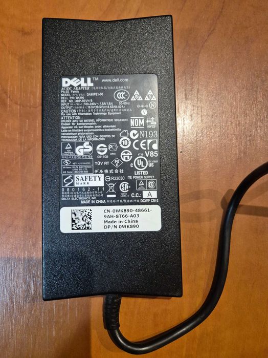 Zasilacz Dell 90W travel - cienki - oryginał DA90PE1-00