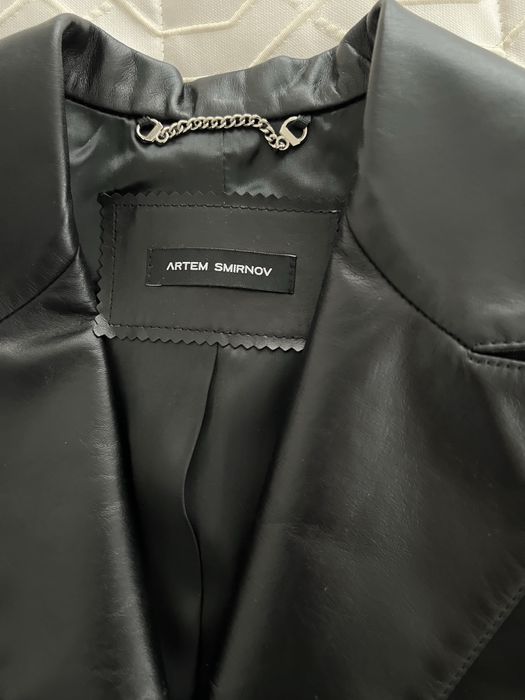 Пиджак женский кожаный Artem Smirnov