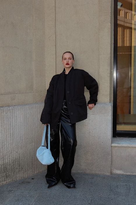 Штани-палаццо з еко-шкіри MOCKO