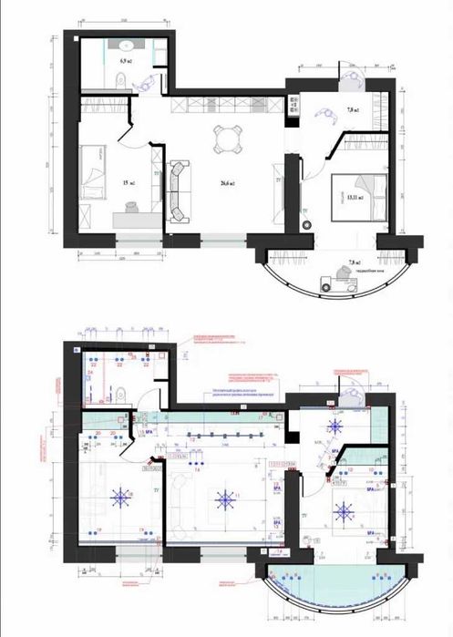 Купите классную 3-комнатную Ремонт мебель техника Центральный район!