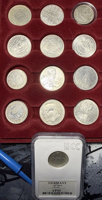 1,2,5 marek rozne roczniki kpl. Srebro