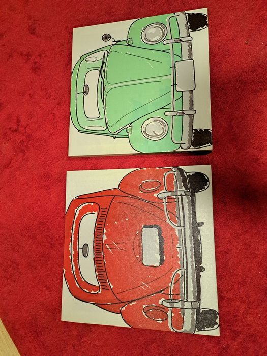 Dwa obrazki z Volkswagenem Garbusem