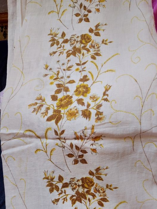 Zasłonki tkaniny z PRL-u