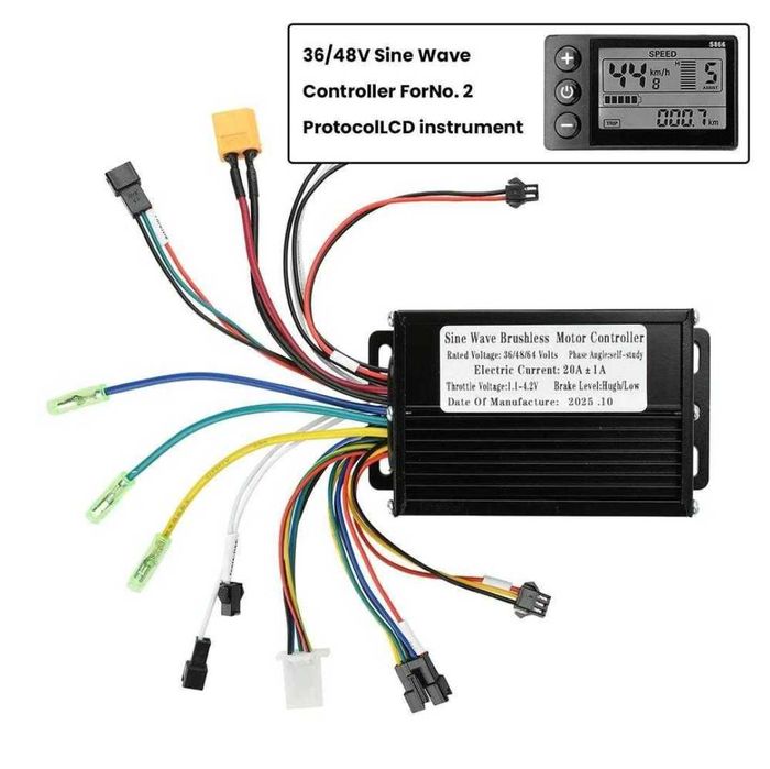 Синусний Контроллер з дисплеем для електровелосипеда s866 350w-500w 36/48v
