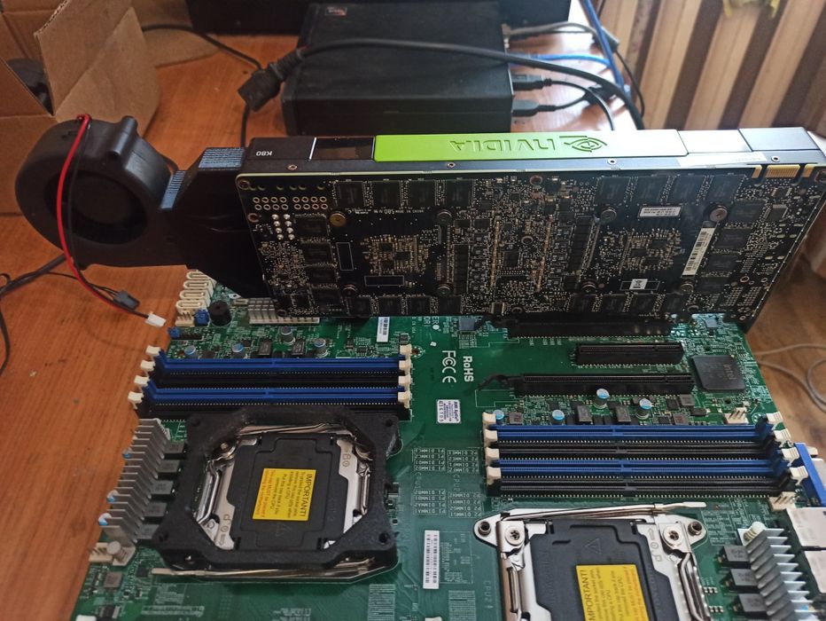 Переходник охлаждения Nvidia Tesla P100, K80