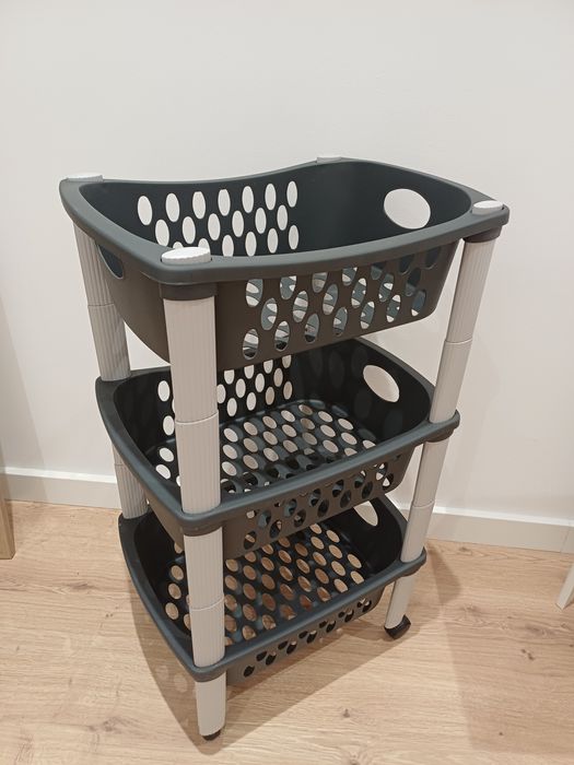 Carrinho de cozinha cinzento (plástico)