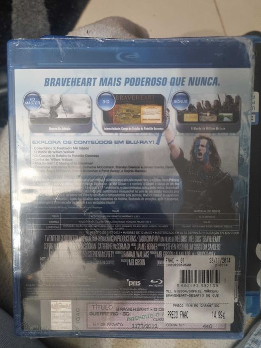 bluray do filme "Braveheart - selado
