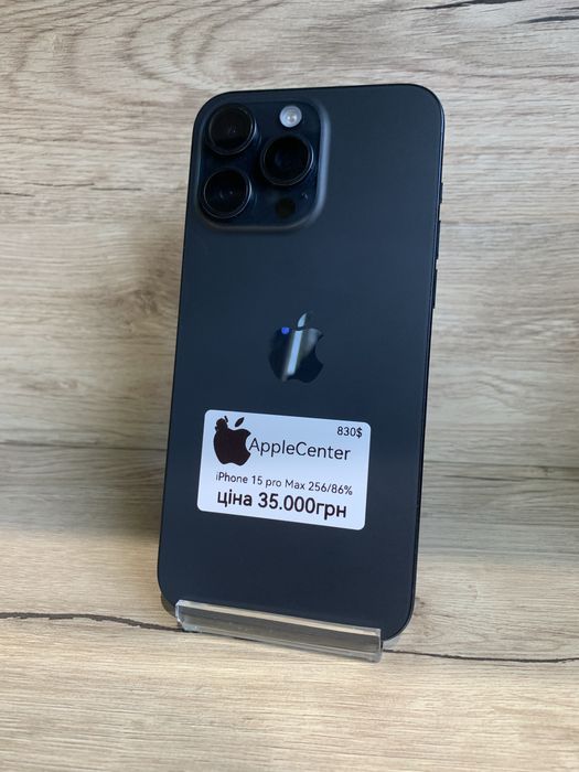 iphone 15 ProMax 256Gb аккумулятор 86% Blue titanium