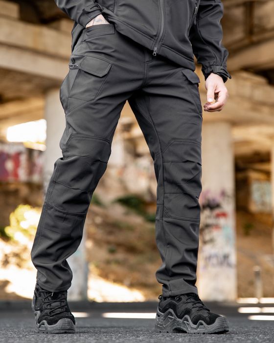 ‼️Black Discount‼️ Міські тактичні штани Max Grafit Софт шел на флісі