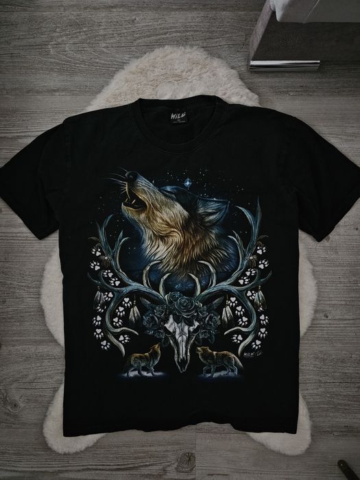 Koszulka Wild Rozmiar XL Wolf wilk affliction vintage y2k Basic style