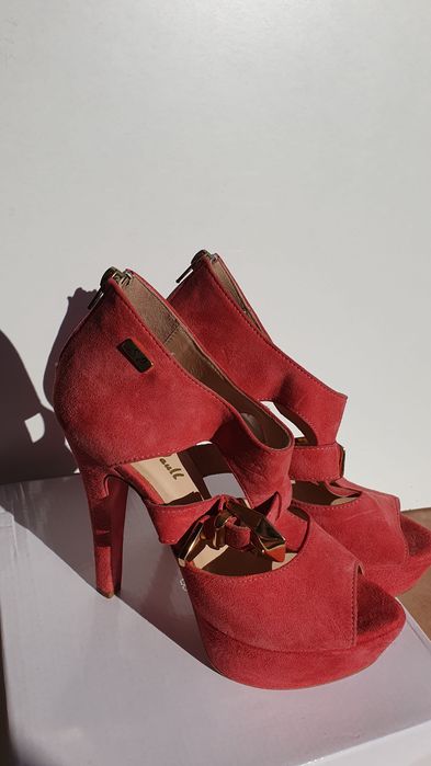NEW Heel Strap Sandals- Pink High Heel Sandals - Size 37