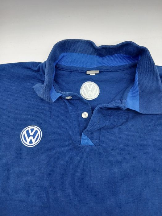 Polo manga comprida azul homem Volkswagen XL