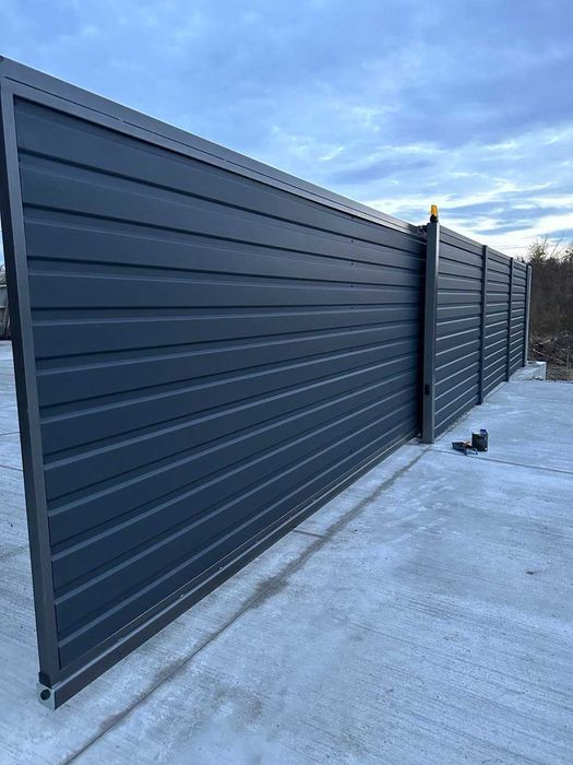 Ворота у двір відкатні автоматичні, зсувні, ворота откатные