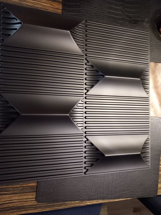 Art3d – 12 sztuk panele ścienne 3D 50 x 50 cm - czarne