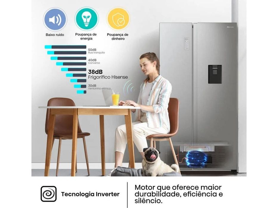 Frigorífico Americano Hisense RS711N4WCE Novo