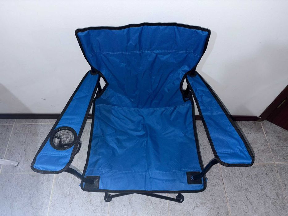 Conjunto 2 cadeiras jardim Leroy Merlin – Azul, dobráveis [novas]