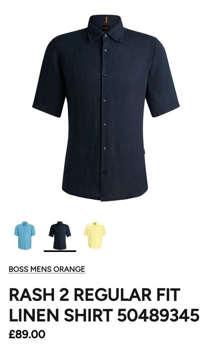 Рубашка лляна Boss розмір 4XL