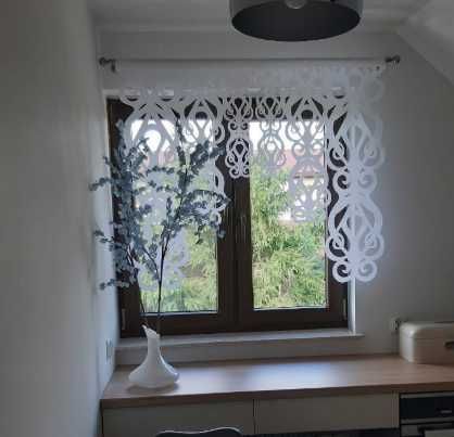 Firana panel ekranowy 60x100 cm żakard dekoracja okienna 2 sztuki