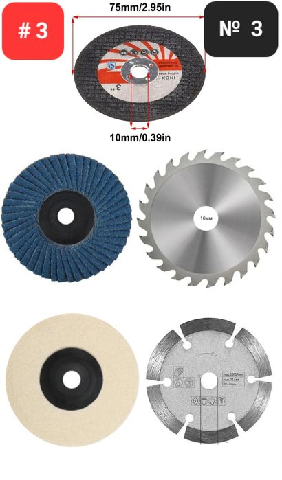Диски, круги для мініболгарки Ф10мм×75мм