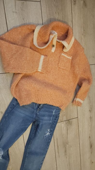 Spodnie jeansy rurki Zara vintage przetarcia 134 cm wiosna
