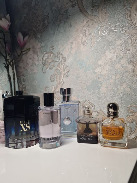Armani,  Guerlain, Versace, Salt&Stone