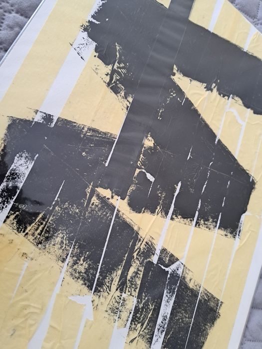 Pintura ilustração de letra W / M - 42,2 x 29,8 cm - NOVO