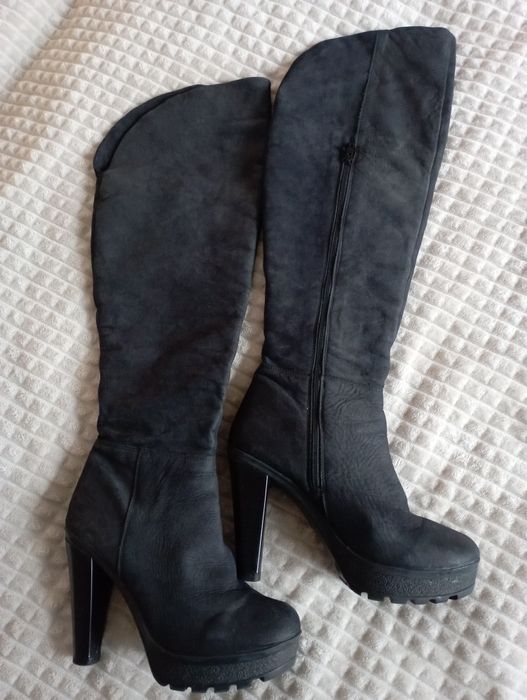Ботфорти жіночі сапоги натуральна шкіра 39 р