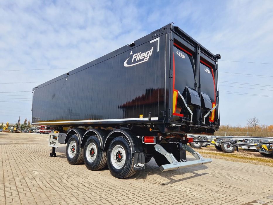 Fliegl wywrotka Alu  naczepa 50m³, waga 5 850kg, 2 x szyber zbożowy