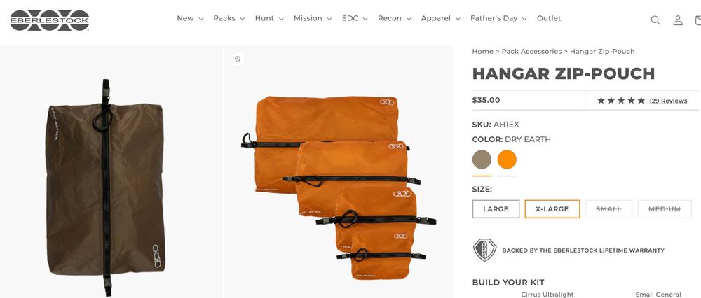 Сумка органайзер аналог Eberlestock Hangar Zip-Pouch за комплект 4 шт