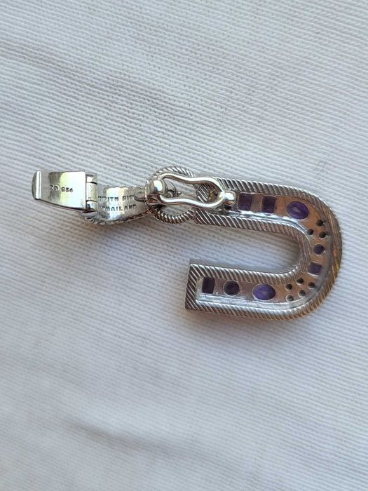 Подарочный кулон подвес U Judith Ripka аметисты цирконы серебро 925