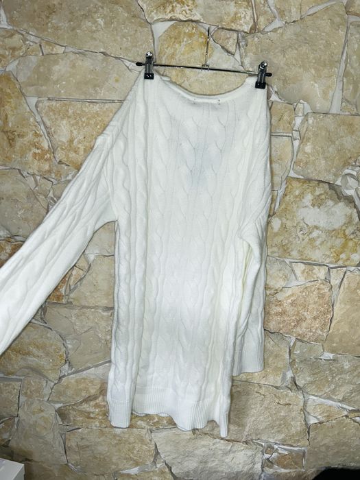 Vestido branco de malha novo c/ etiqueta