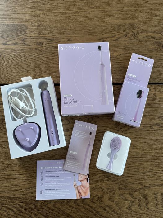 Szczoteczka soniczna Seysso Basic Lavender zestaw
