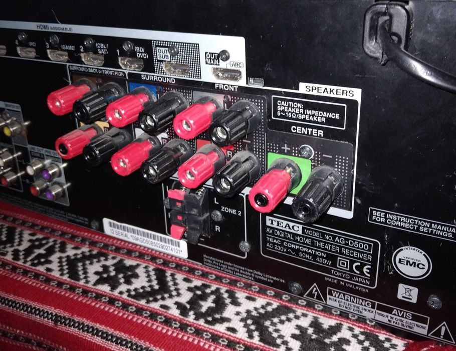 AV ресивер TEAC AG-D500  7.2 , 150 Вт, HDMI, 4K