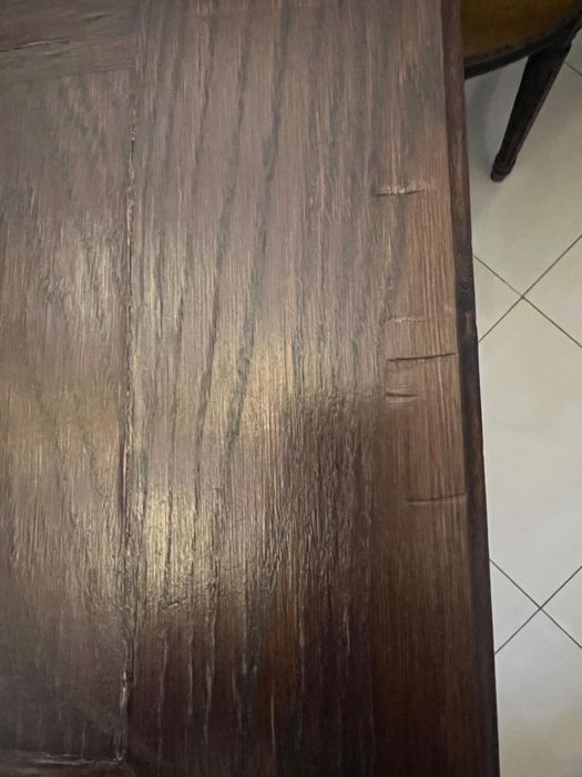 Stol drewniany szachownica rozkladany toczone nogi