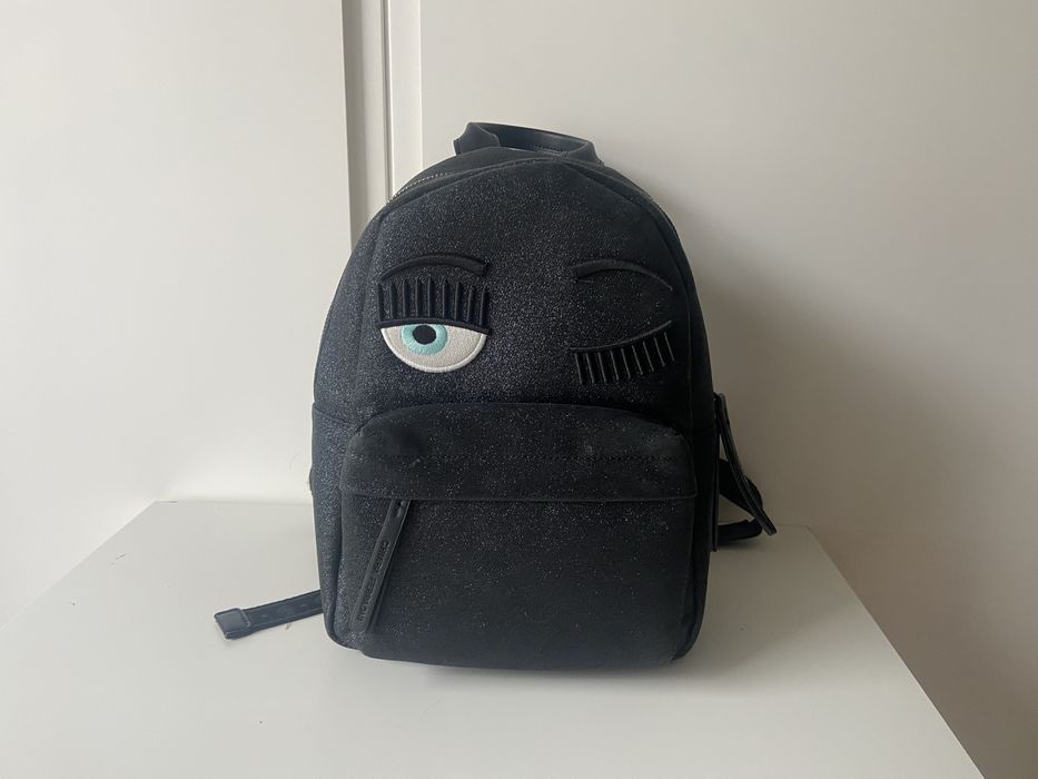 Chiara Ferragni czarny brokatowy plecak unikat