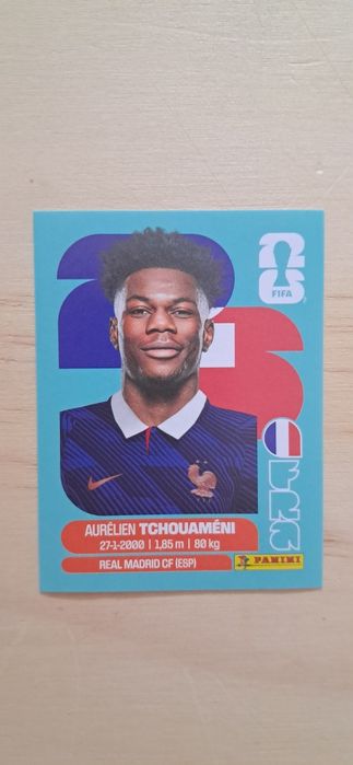 Cromo futebol de Tchouameni(Mundial 2026)da Panini