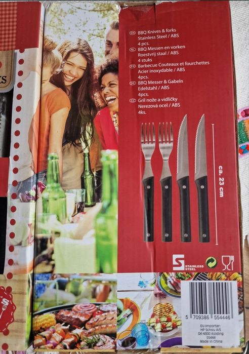 Zestaw 4 opakowań sztućców 16 sztuk grill