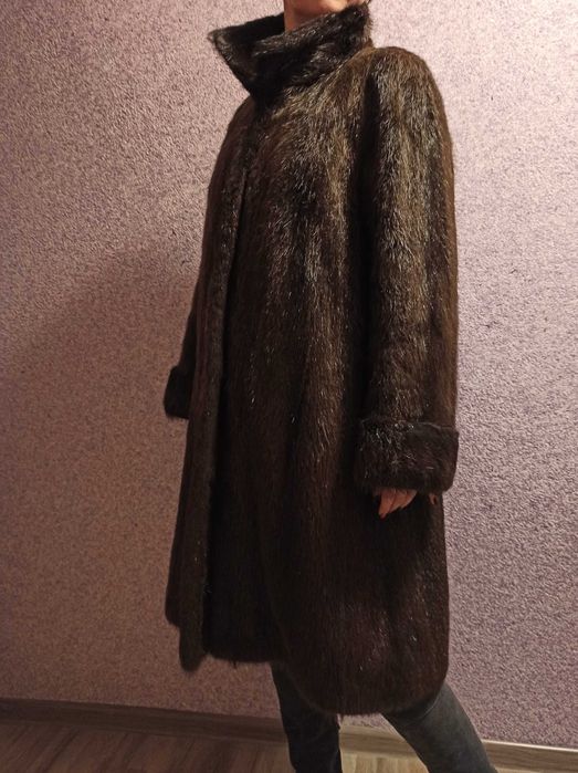 ‼️ ІДЕАЛ ‼️ Шуба з Нутрії р. 46 Нутрієва Шубка из Нутрии нутрия