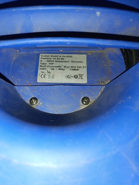 Odkurzacz Ecolab Floormatic Blue Wet Vac 27