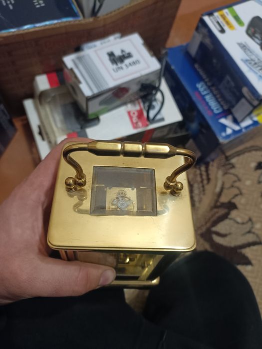 Часы каретные Mappen and Welt бронза стекло