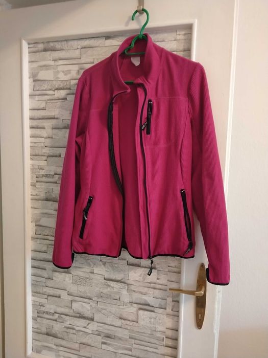 Bluza Active Sport  fiolet-róż 3 kieszenie rękawy z otworem na kciuki M-L