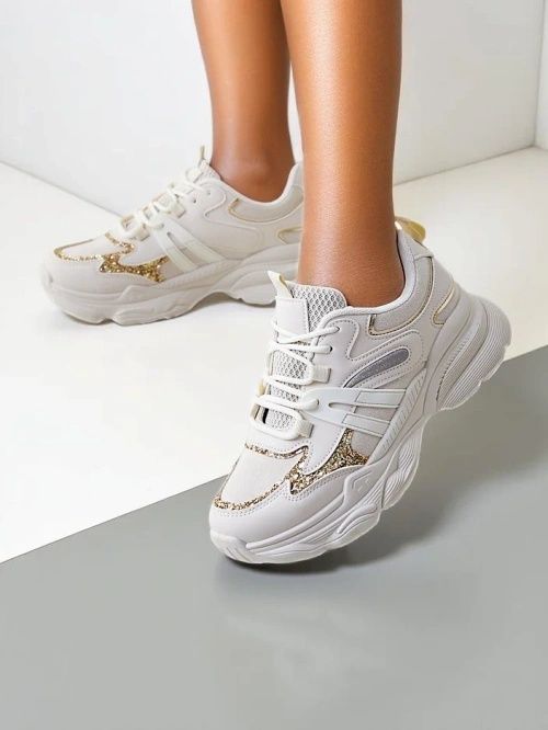 4 KOLORY 36 37 38 sneakersy 39 40 na platformie z brokatem sportowe