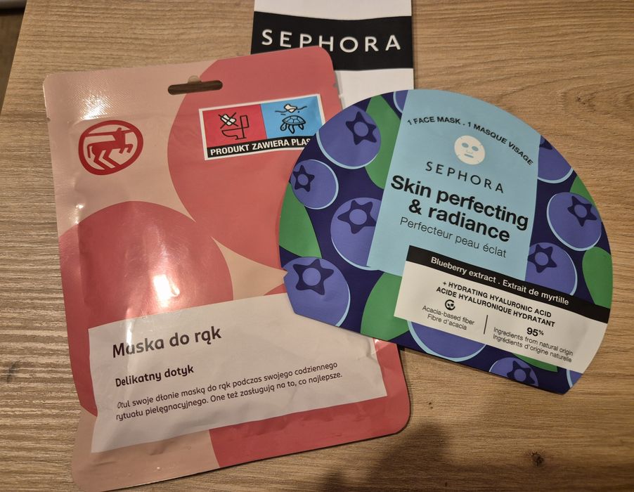 Maska do twarzy i do rąk! Nowe! Tanio! SEPHORA maska w płachcie JAGODA ROSSMANN maska rękawiczki z kolagenem